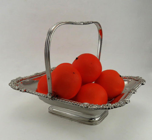 Antique Georgian Regency Old Sheffield Silver Plate Handled Cake Basket ANTQ