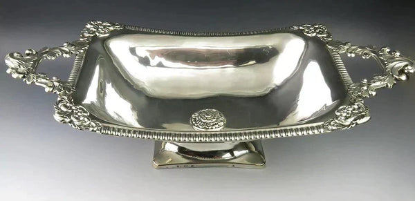 c1840s Superb German 800 Silver Footed Serving Dish / Bowl