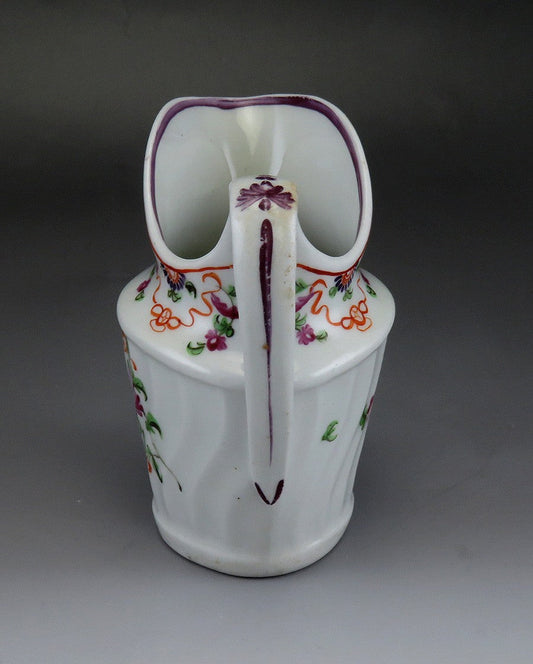 Lovely late 1700s English Floral Pearlware Porcelain Creamer Cream Pitcher