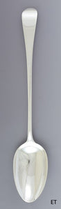 1792 English Georgian Sterling Silver Serving Platter Stuffing Spoon NO MONO