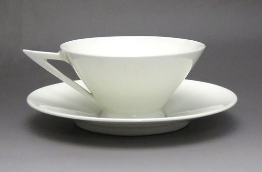 6 Antique 1876 Aesthetic Movement English Porcelain Cups & Saucers