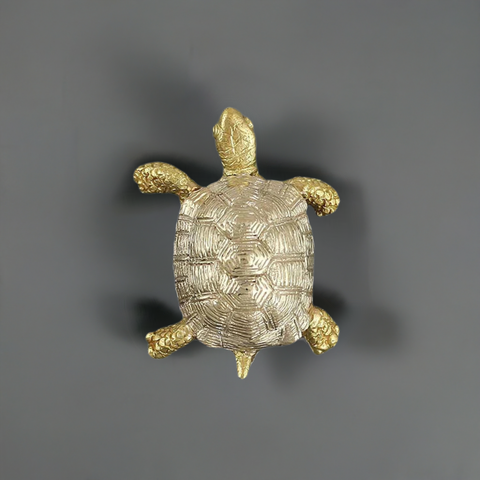 18k Rose and Yellow Gold Realistic Turtle Tortoise Pin Brooch