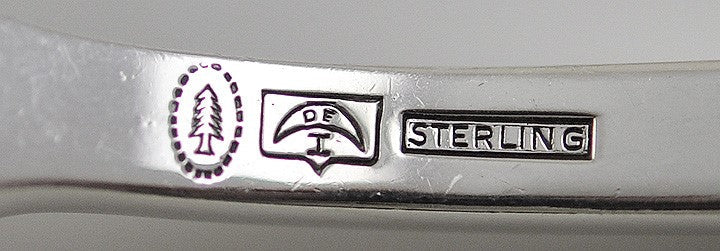 10 Tuttle Onslow Pattern Sterling Silver Teaspoons - DE & HT Marks