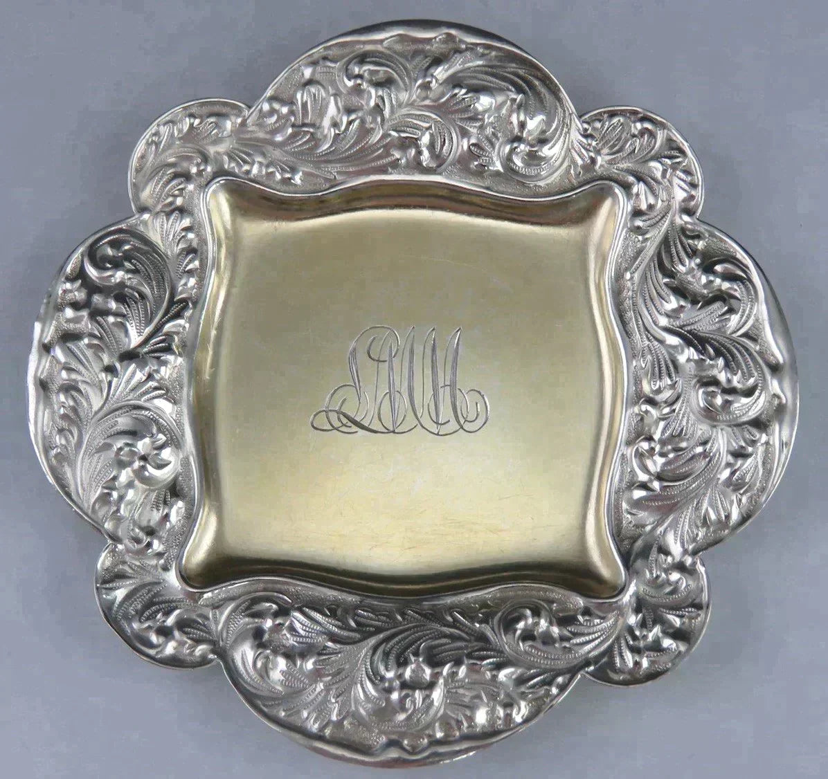 11 Antique 1891 Gorham Sterling Silver Gold Wash Small Candy or Nut Dishes