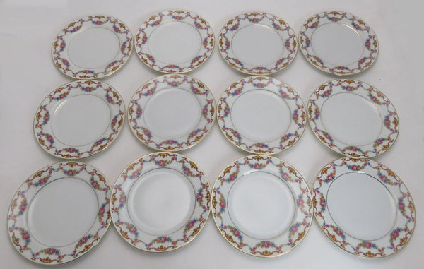 Lovely set 12 Czech Epiag 9561 Floral Bread & Butter Plates