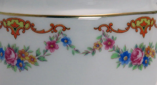 2pc Elegant Czech Epiag Floral Sugar & Creamer Set 9561