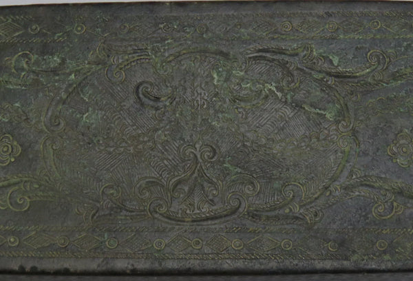 Superb c1856 Turkish? Middle Eastern? Bronze Hand Engraved Snuff Box