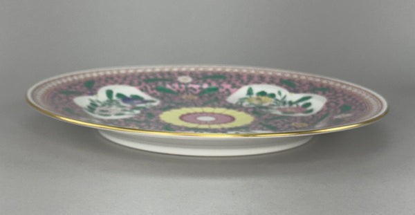 Fine Herend Handpainted Emaille Rose ERS 11" Charger Plate Pink Floral 2527