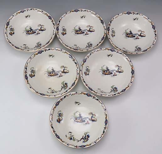 6 Late 1890's-Early 1900's John Maddock & Sons Cereal/Soup Bowls Canton