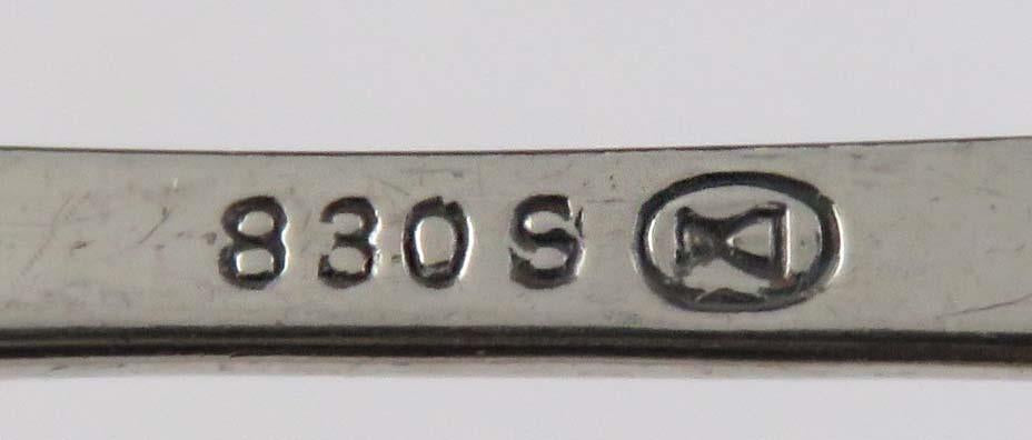 Norwegian 830S Silver Open OPPHØYET Rose Demitasse Spoons Th. Marthinsen Norway