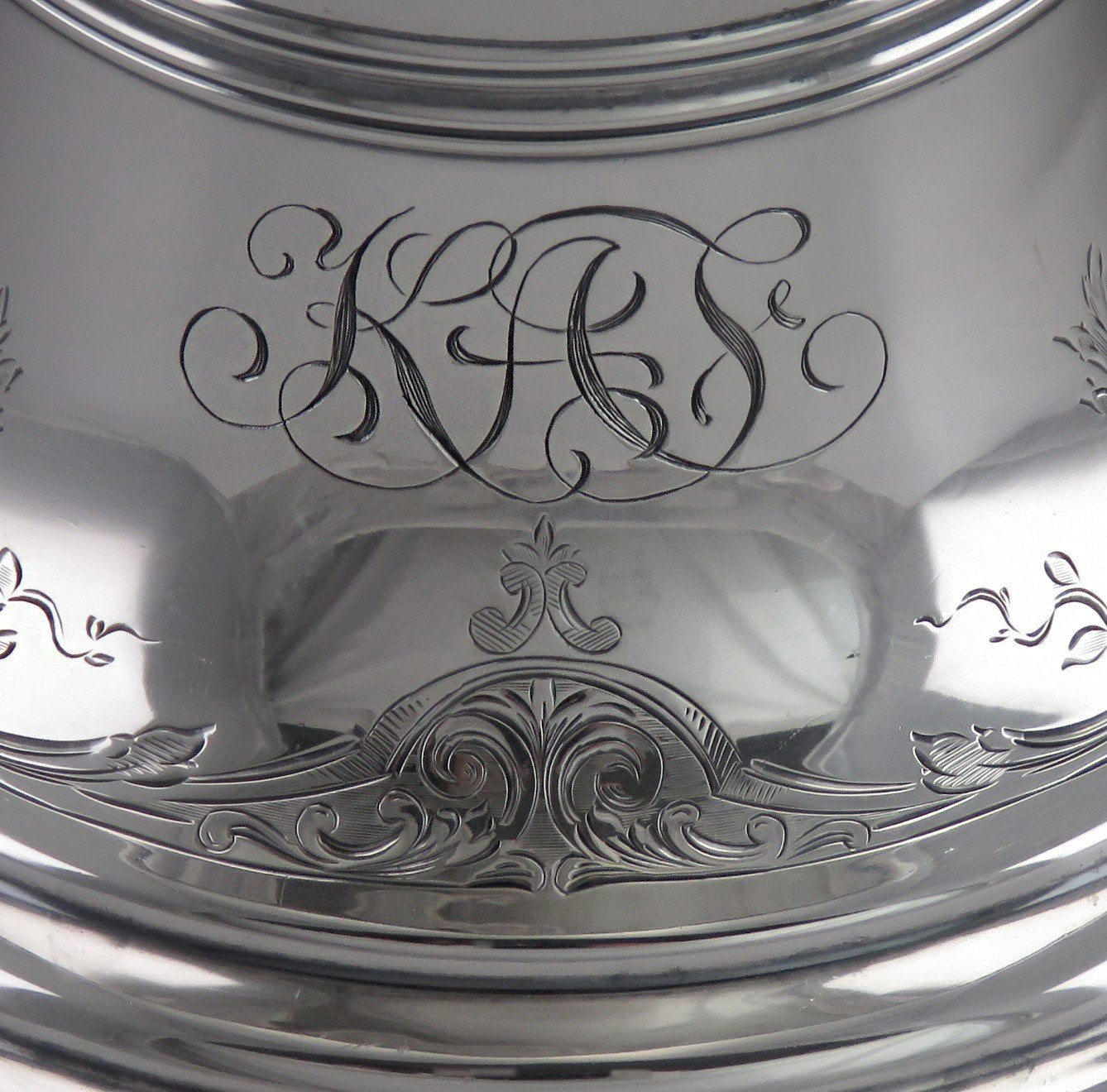 Ornate Antique 1917 Gorham Sterling Silver Engraved Vase