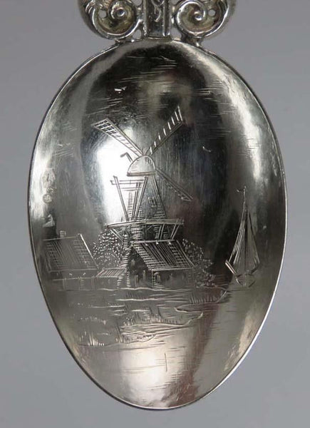 1888 Antique Dutch 833 Silver Spoon w/ Greco/Roman Character