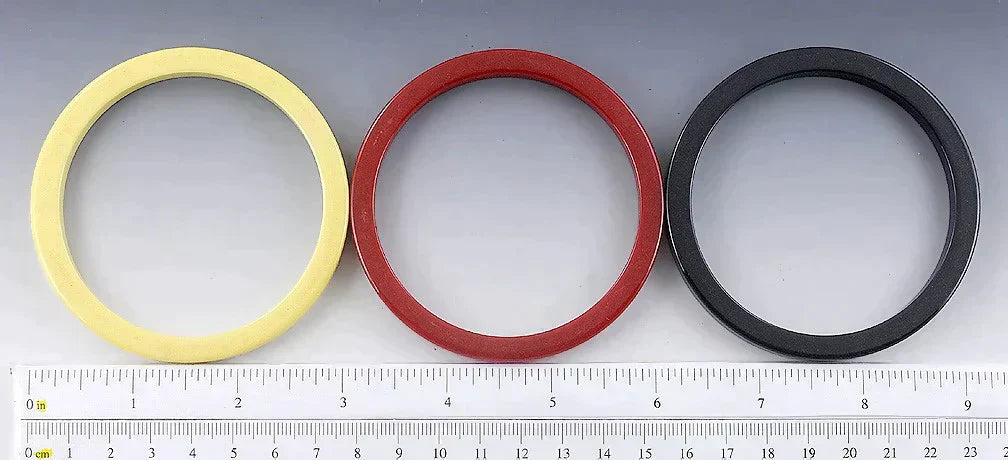 Neat Set 3 Vintage Bakelite Bangle Bracelets Red Black & Yellow