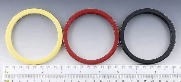 Neat Set 3 Vintage Bakelite Bangle Bracelets Red Black & Yellow
