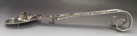 Large 17th Century Style Spanish Silver Chamber-stick Candle Holder