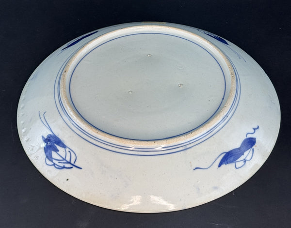 Early/Mid 1800s Japan Imari Porcelain 14.5" Six Panel Round Plate Charger
