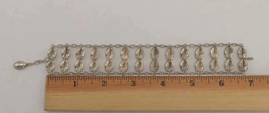 Sterling Silver Barista Coffee Bean Bracelet Size 7 to 7 3/4 Adjustable