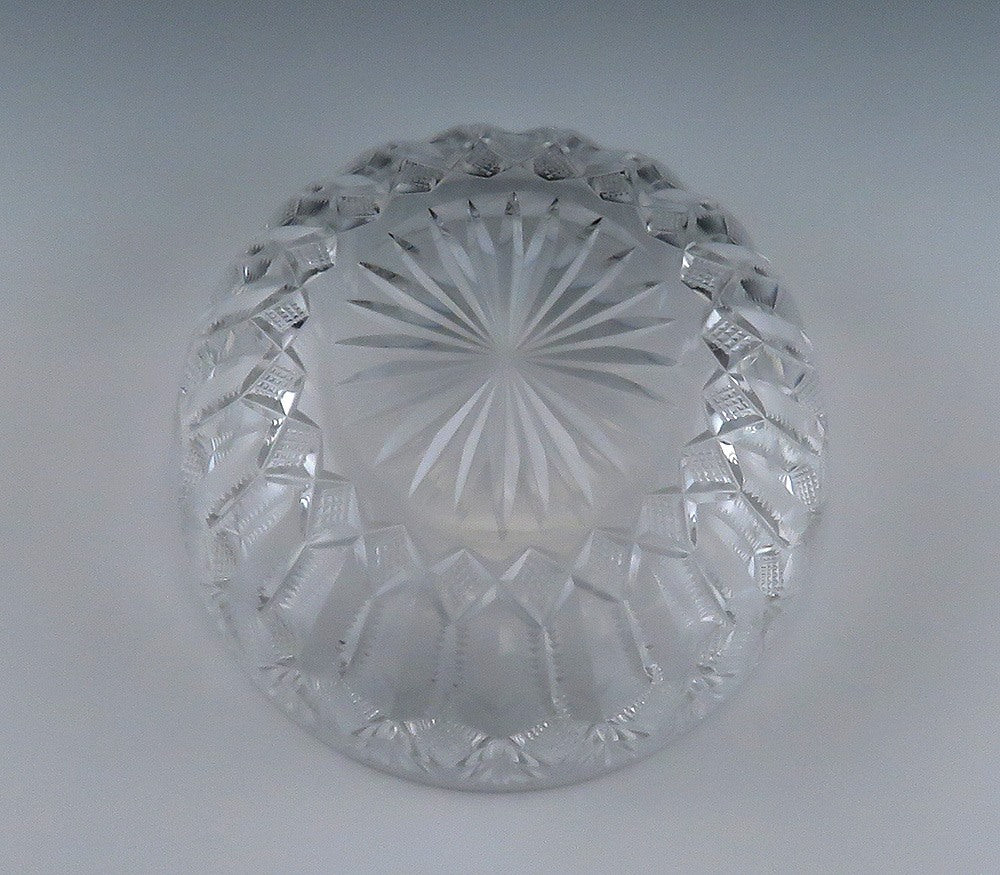 4 Antique c1890 American Brilliant Period Cut Crystal Glass Dessert/Fruit Bowls