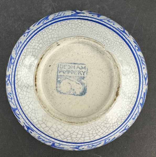 Antique Signed Dedham Pottery Rabbit Crackle Glaze 4.5" Bowl Good Mark