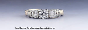 Wonderful Quality 14K 2-Tone Gold & ~.80CT Diamond Ring Size 6.75