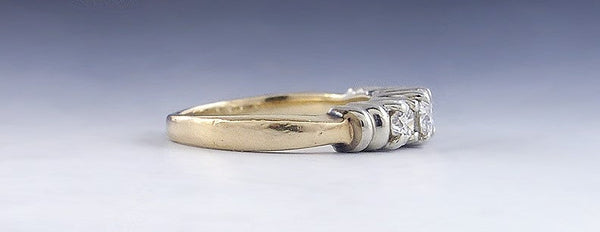 Wonderful Quality 14K 2-Tone Gold & ~.80CT Diamond Ring Size 6.75
