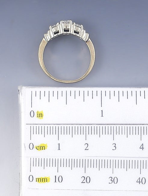 Wonderful Quality 14K 2-Tone Gold & ~.80CT Diamond Ring Size 6.75