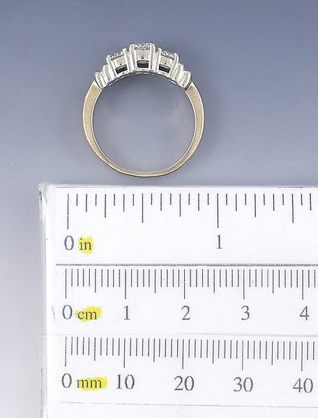 Wonderful Quality 14K 2-Tone Gold & ~.80CT Diamond Ring Size 6.75
