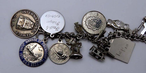 Great Quality VTG Sterling Silver Charm Bracelet w 30 Charms