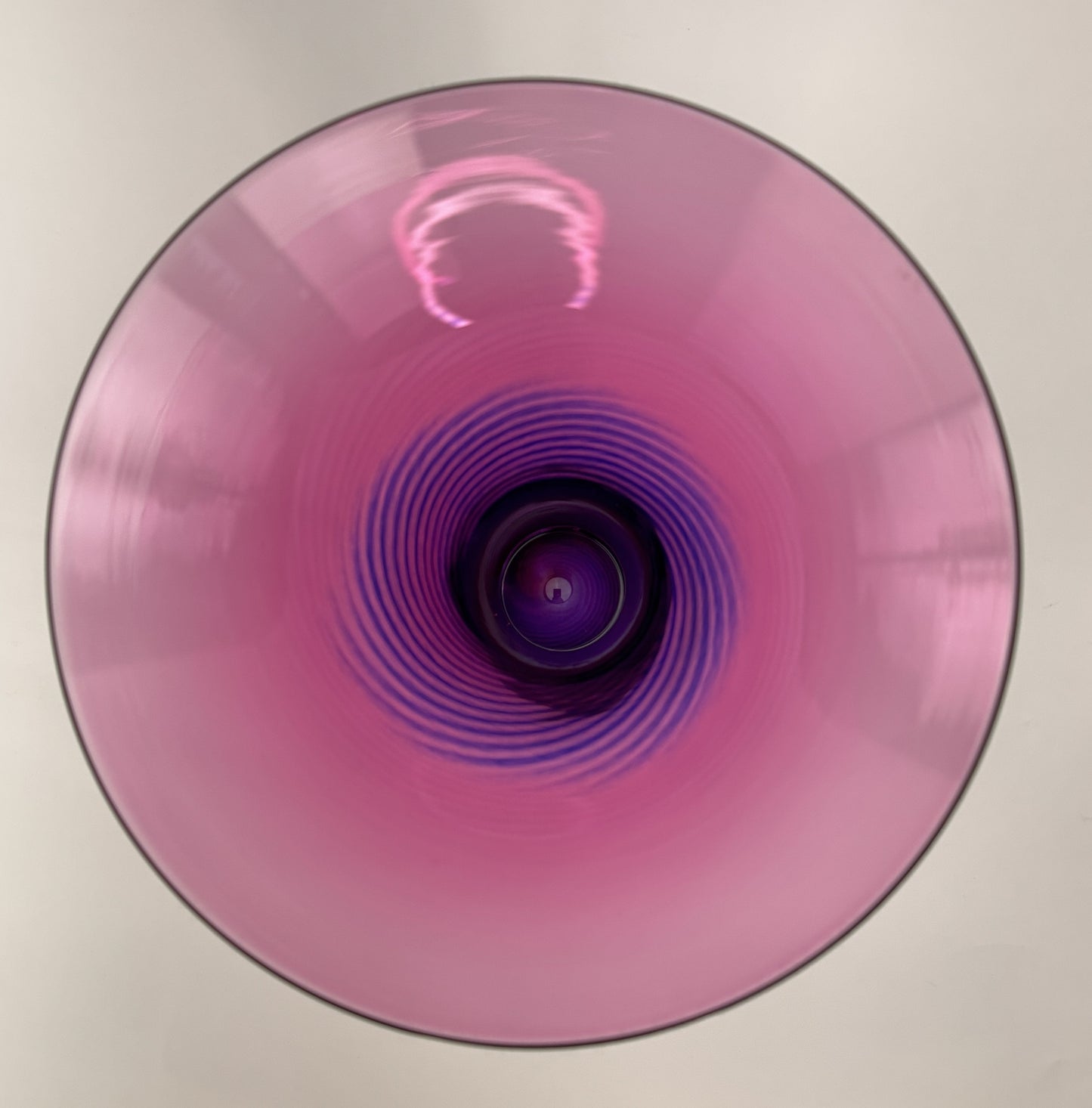 Beautiful Young Constantin Red Purple Blue Swirl Art Glass Flared Trumpet Vase