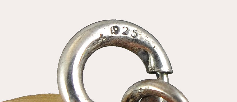 Sweet Vintage Sterling Silver/14k Gold/Green Jasper Chalcedony Necklace China