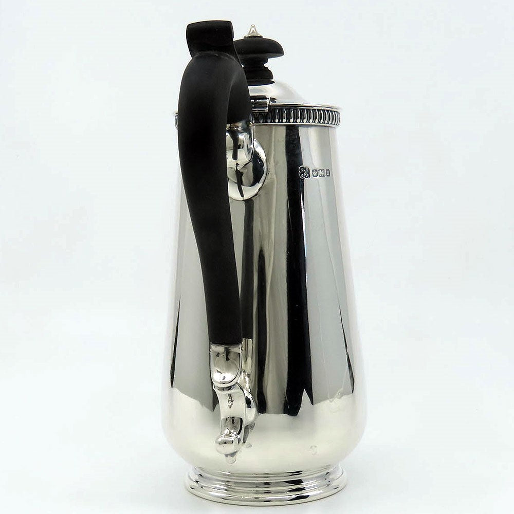 Stylish 1912 English Sterling Silver Coffee Tea Mocha Pot