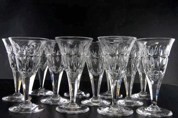 4 Fantastic Cut Glass Stuart Clifton Park Sherry Trumpet Glasses