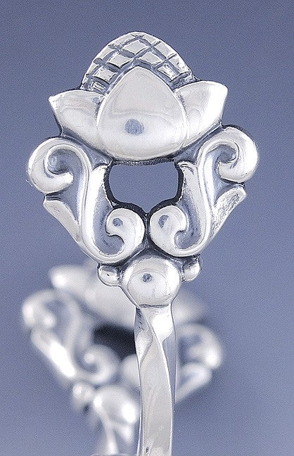 Antique c1920 Sterling Silver Georg Jensen Acorn Tongs 3 3/4"