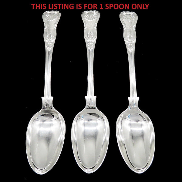 Antique 1832 English Georgian Sterling Silver Kings Eley Large Serving Spoon