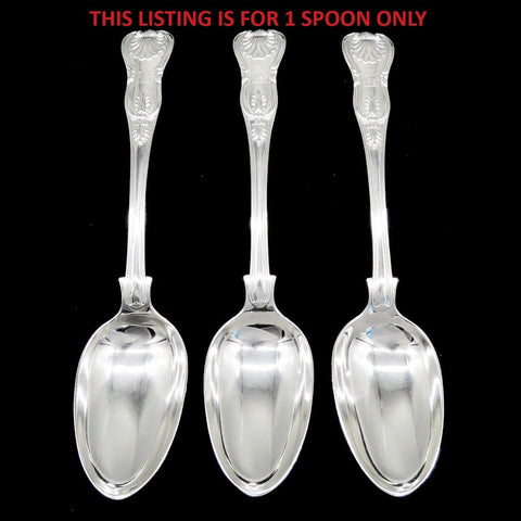Antique 1832 English Georgian Sterling Silver Kings Eley Large Serving Spoon