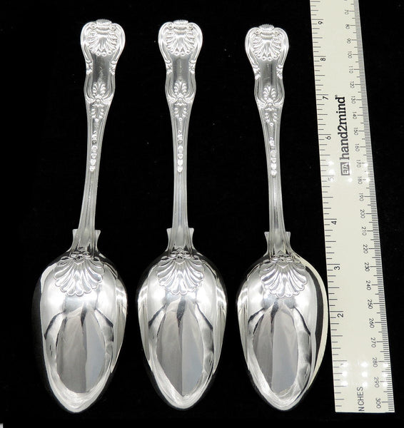 Antique 1832 English Georgian Sterling Silver Kings Eley Large Serving Spoon
