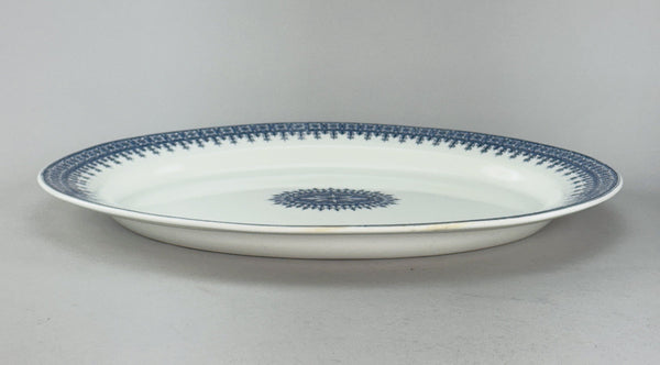 Antique Large Oval 1890 Royal Worcester Serving Platter Blue and White