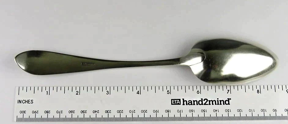 c1798-1810 Antique American Coin Silver Spoon Robert Evans