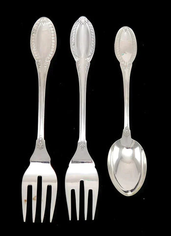 Italian Sterling Silver Calegaro Impero Wallace Imperial Crown 2 Forks & Spoon