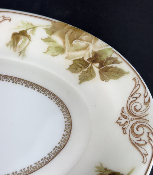 Antique Hermann Ohme Silesia Old Ivory Porcelain 84 Oval Serving Platter