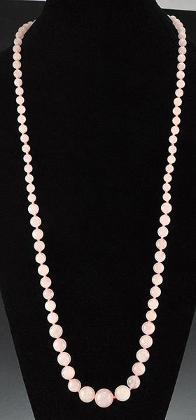 3 Genuine Rose Quartz Beaded Necklaces Lovely Color and Designs