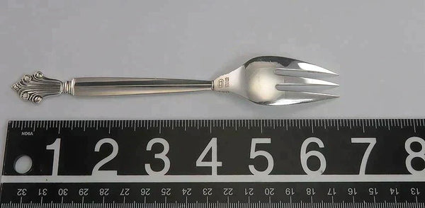Pair Fine Sterling Silver Georg Jensen Acanthus Salad/Luncheon Forks