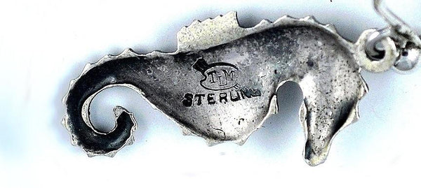 3 Pairs Sterling Silver Seahorse Shell Coral Reef Ocean Nautical Beach Earrings