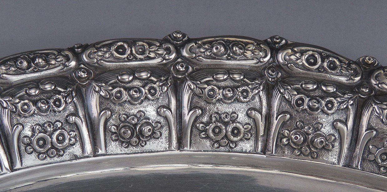 Vintage 1943 Finnish Silver Georgian Style Serving Tray or Platter