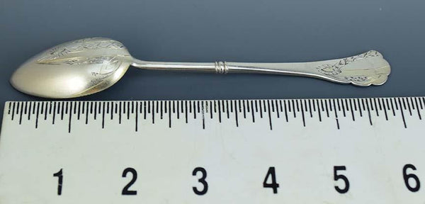 6 Gorgeous Vintage Polish 875 Purity Silver Hand Engraved Spoons