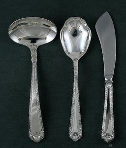 Vintage 3pc Tuttle Lamerie Pattern Sterling Silver Serving Pieces Ladle