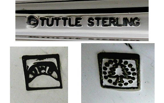 Vintage 3pc Tuttle Lamerie Pattern Sterling Silver Serving Pieces Ladle