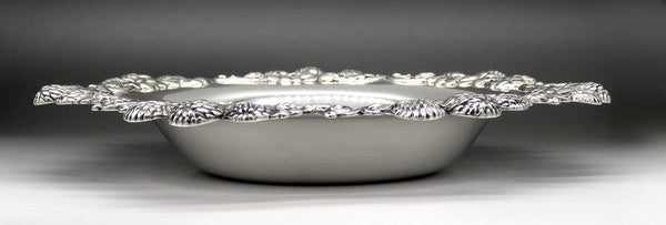 Antique c1895 Tiffany Co Clover Thistle Sterling Silver Candy Dish Bowl 6 1/4"