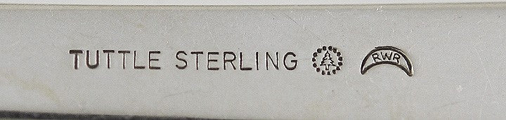 4 Tuttle Onslow Pattern Sterling Silver Forks - 7 3/8 Inches Long RWR Marks