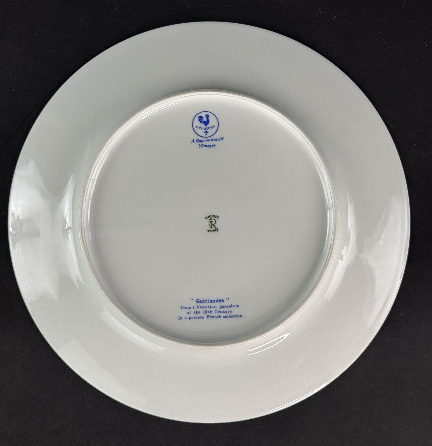 Set 4 Raynaud Ceralene Limoges Porcelain Guirlandes 10 5/8" Dinner Plates (1/2)